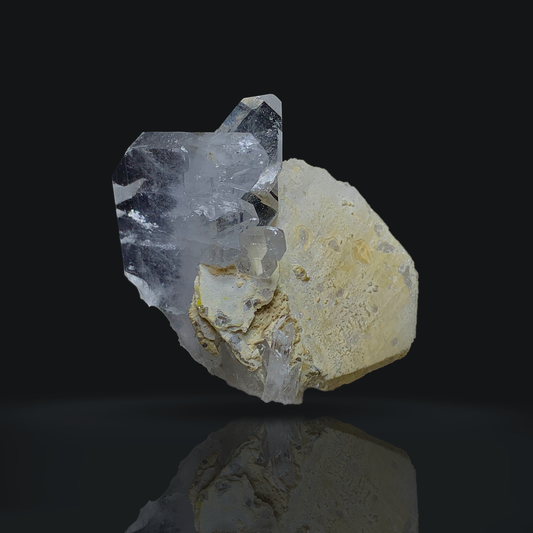 Faden Quartz, Calcite, Quartz Combination, 180 Carats, 36 Grams, Pakistan Mineral, Rare Crystal Habit, Healing Crystal, Collector Specimen, Miniature Specimen, Faden Crystal, Calcite on Quartz,