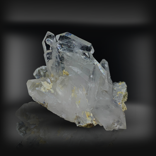 Faden Quartz, Calcite, Damage Free Quartz, 438 Carats, 87.7 Grams, Pakistan Mineral, Perfect Crystal, Investment Grade, Self Healing Crystal, Collector Cluster, Faden Crystal, Calcite on Quartz, Pristine