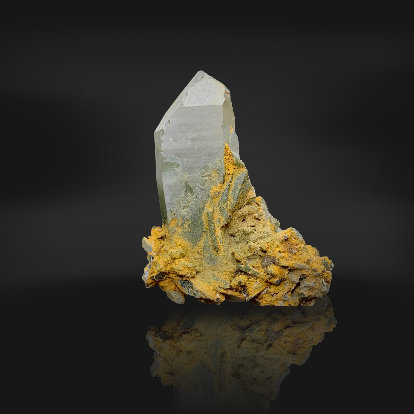 Chlorite Quartz, Green Quartz, Included Quartz, 805 Carats, 161 Grams, Pakistan Mineral, Heart Chakra, Cleansing Stone, Collector Specimen, Cabinet Specimen, Green Earth Quartz, Aesthetic Crystal,