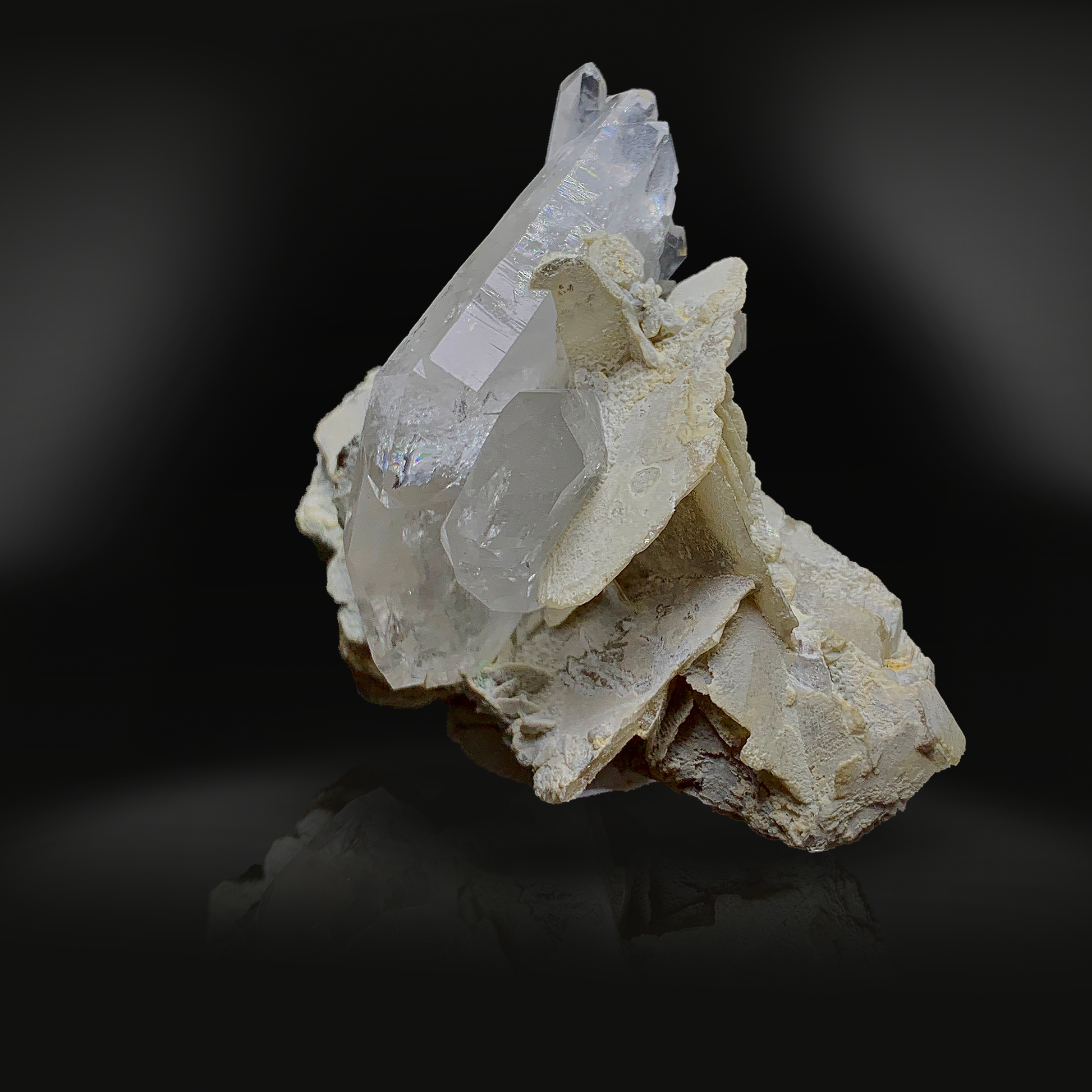Faden Quartz, Calcite, Quartz Combination, 620 Carats, 124 Grams, Pakistan Mineral, Rare Crystal Habit, Healing Crystal, Collector Specimen, Cabinet Specimen, Faden Crystal, Calcite on Quartz, Large Specimen