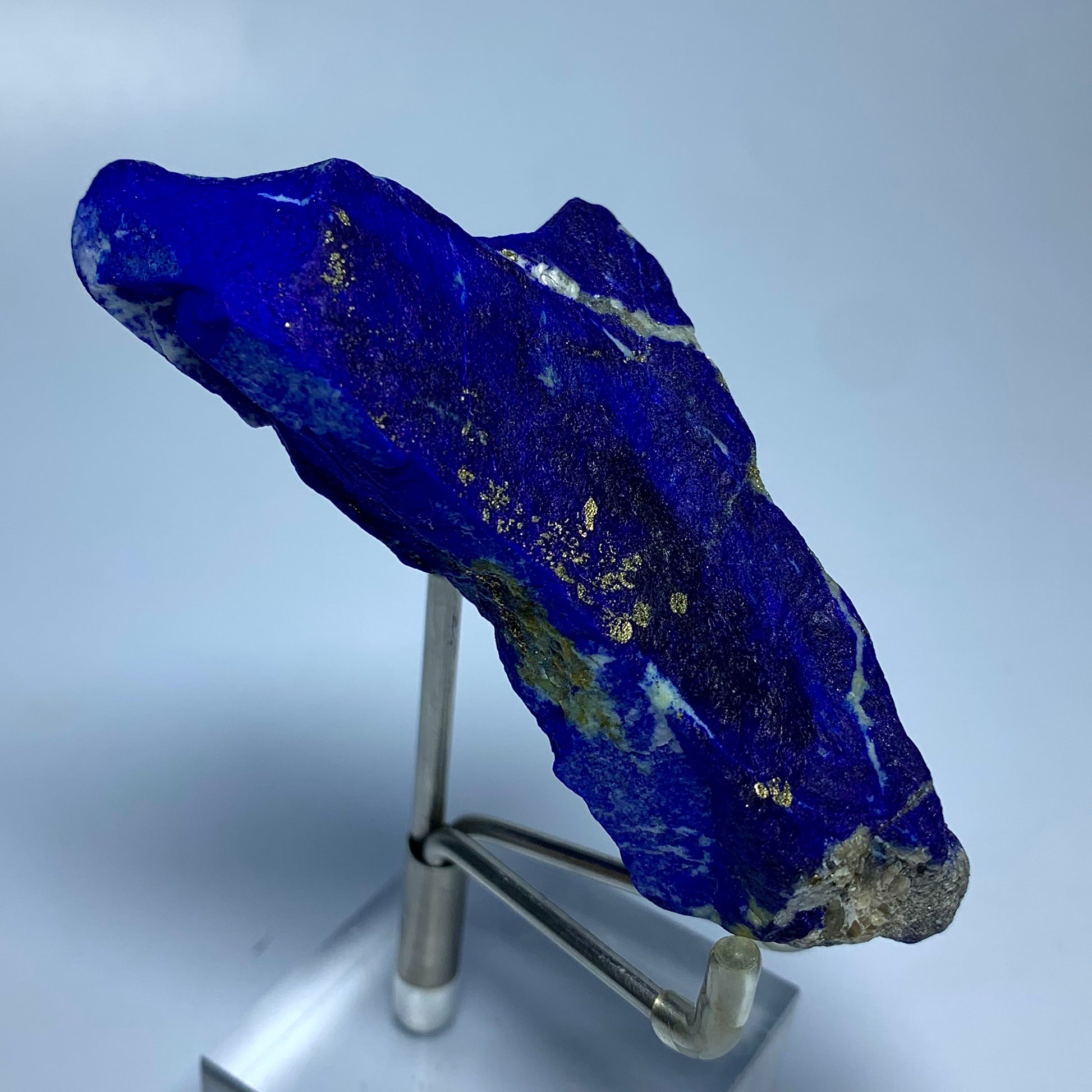 Lapis Lazuli, Rough Specimen, Fluorescent, UV Reactive, 48.6 Grams, 243 Carats, Afghanistan, Mine 4, Blue Stone, Pyrite, Lapidary Rough, Raw Mineral, Third Eye Chakra