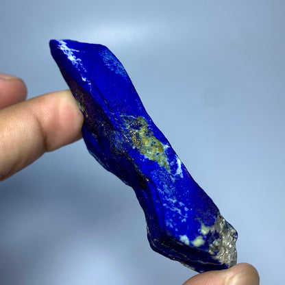 Lapis Lazuli, Rough Specimen, Fluorescent, UV Reactive, 48.6 Grams, 243 Carats, Afghanistan, Mine 4, Blue Stone, Pyrite, Lapidary Rough, Raw Mineral, Third Eye Chakra