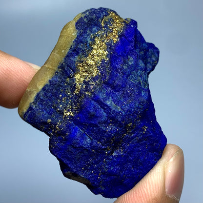 Lapis Lazuli, Rough Specimen, Fluorescent, UV Reactive, 66.8 Grams, 334 Carats, Afghanistan, Blue Stone, Pyrite, Raw Mineral, Third Eye Chakra, Large Specimen, Collector Grade