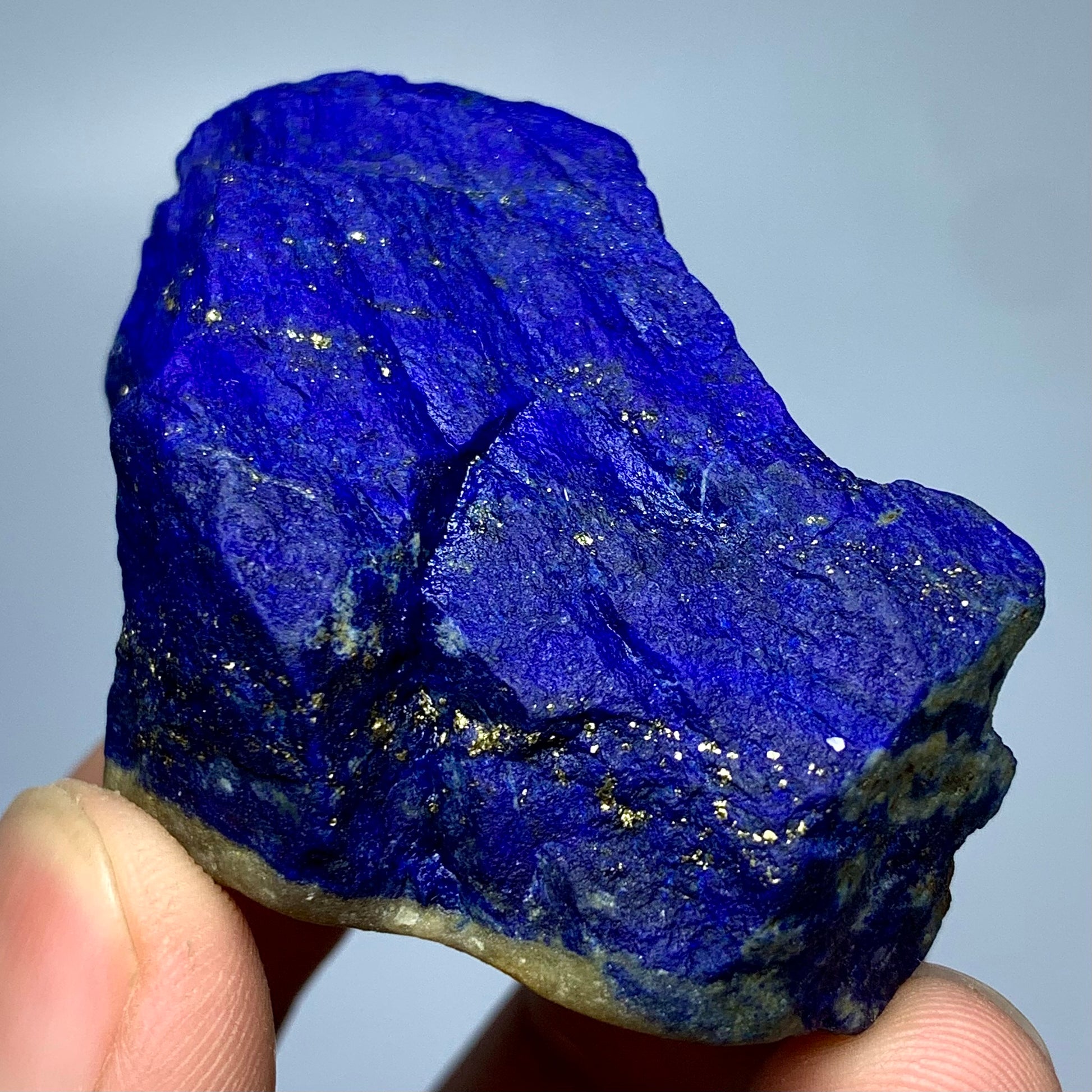 Lapis Lazuli, Rough Specimen, Fluorescent, UV Reactive, 66.8 Grams, 334 Carats, Afghanistan, Blue Stone, Pyrite, Raw Mineral, Third Eye Chakra, Large Specimen, Collector Grade