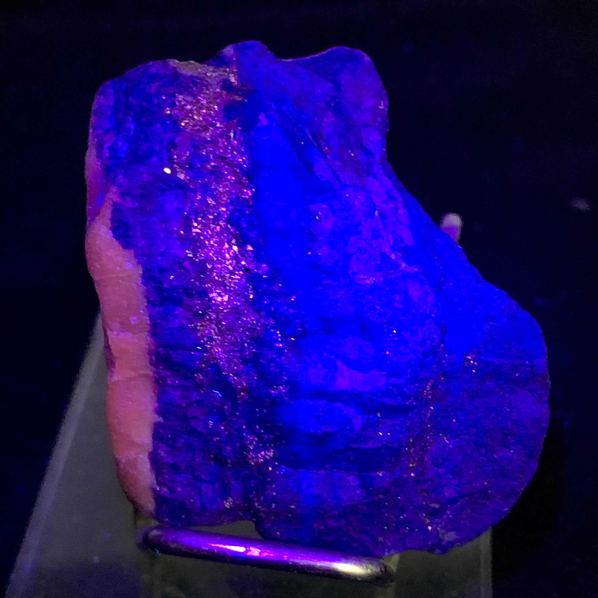 Lapis Lazuli, Rough Specimen, Fluorescent, UV Reactive, 66.8 Grams, 334 Carats, Afghanistan, Blue Stone, Pyrite, Raw Mineral, Third Eye Chakra, Large Specimen, Collector Grade