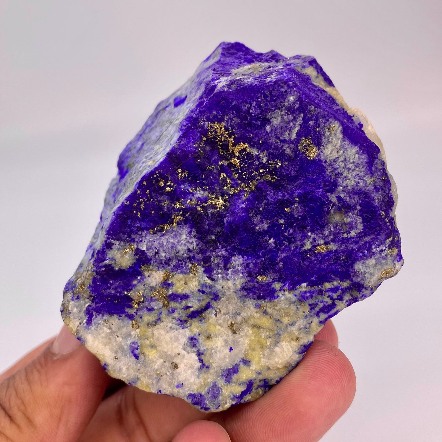 Lapis Lazuli, Lazurite, Afghanistan Minerals, 246g, Rough Gemstone, Royal Blue Lapis, Pyrite Inclusions, Lapidary Rough, Cabinet Specimen
