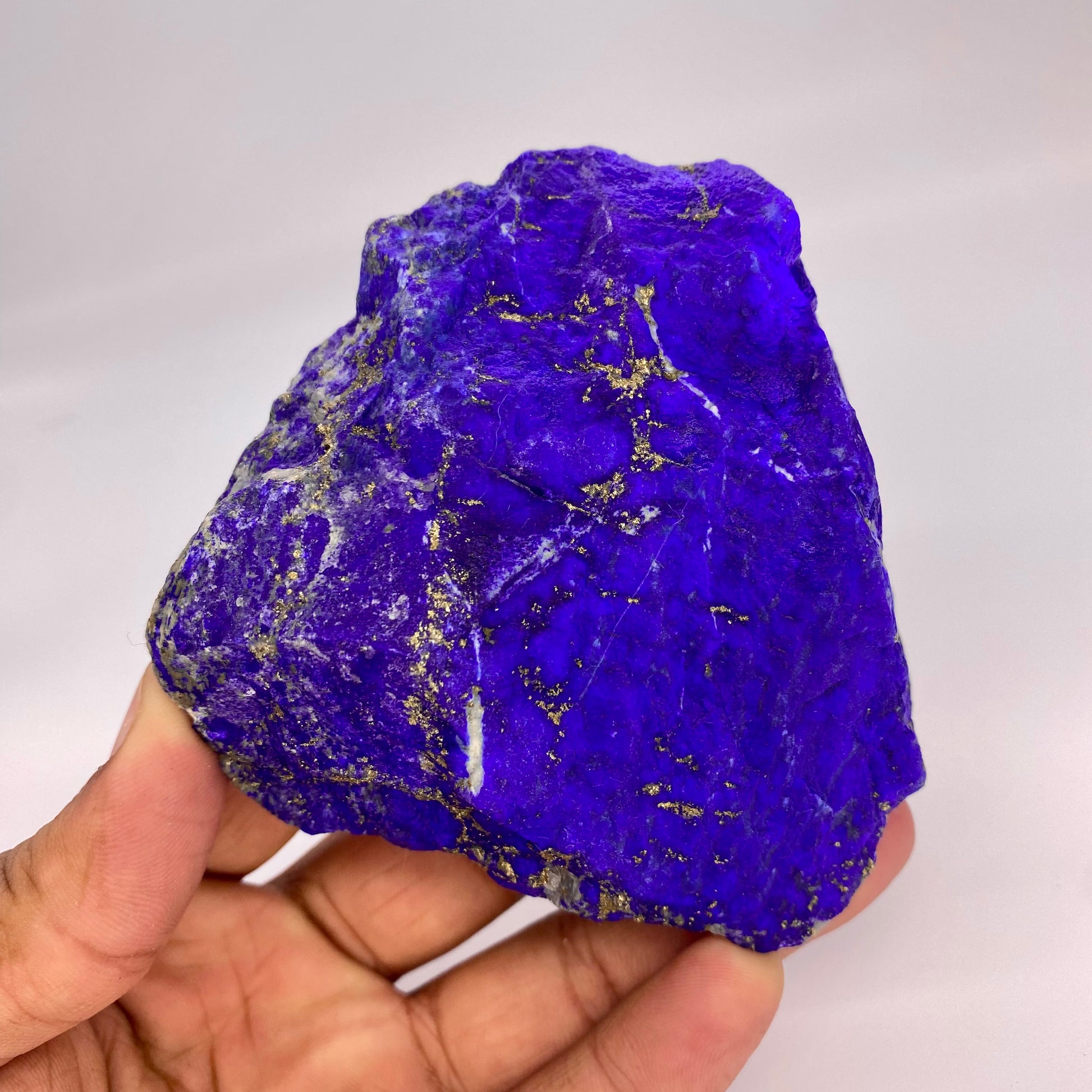 Lapis Lazuli, Lazurite, Afghanistan Minerals, 399g, Rough Gemstone, Royal Blue Lapis, Pyrite Inclusions, Lapidary Rough, Cabinet Specimen