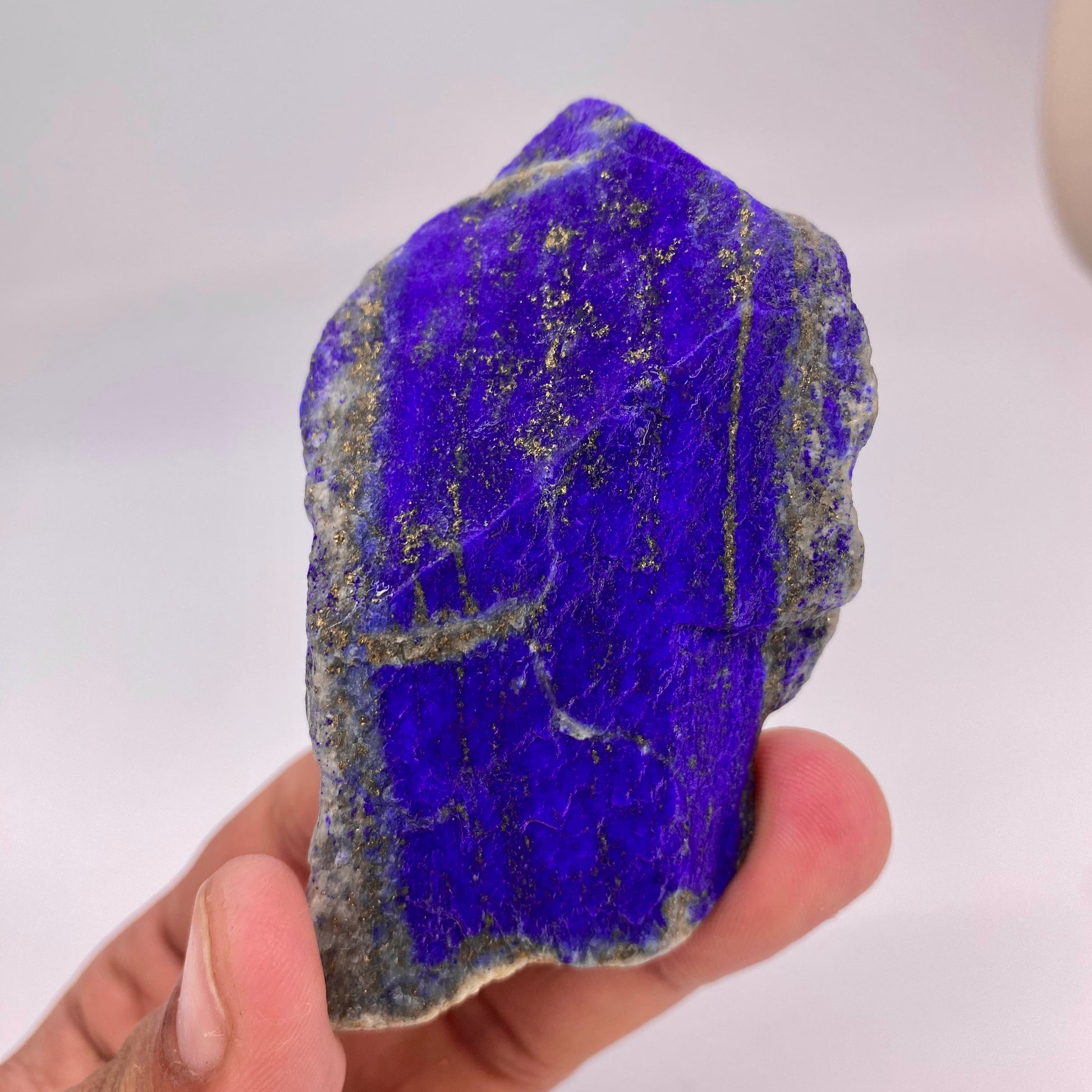 Lapis Lazuli, Lazurite, Afghanistan Minerals, 109g, Rough Gemstone, Royal Blue Lapis, Pyrite Inclusions, Lapidary Rough, Cabinet Specimen