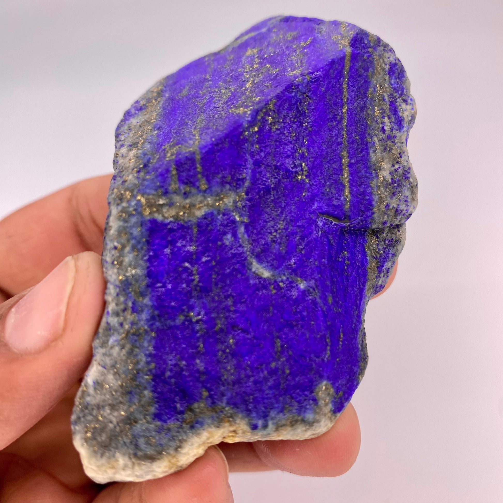 Lapis Lazuli, Lazurite, Afghanistan Minerals, 109g, Rough Gemstone, Royal Blue Lapis, Pyrite Inclusions, Lapidary Rough, Cabinet Specimen