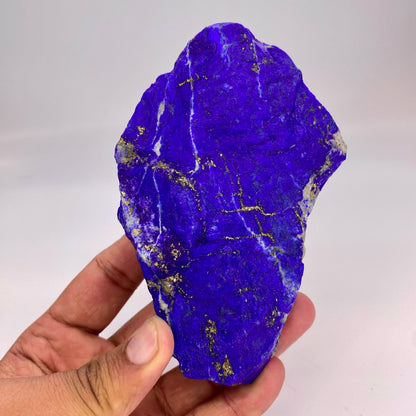 Lapis Lazuli, Lazurite, Afghanistan Minerals, 490g, Rough Gemstone, Royal Blue Lapis, Pyrite Inclusions, Lapidary Rough, Cabinet Specimen