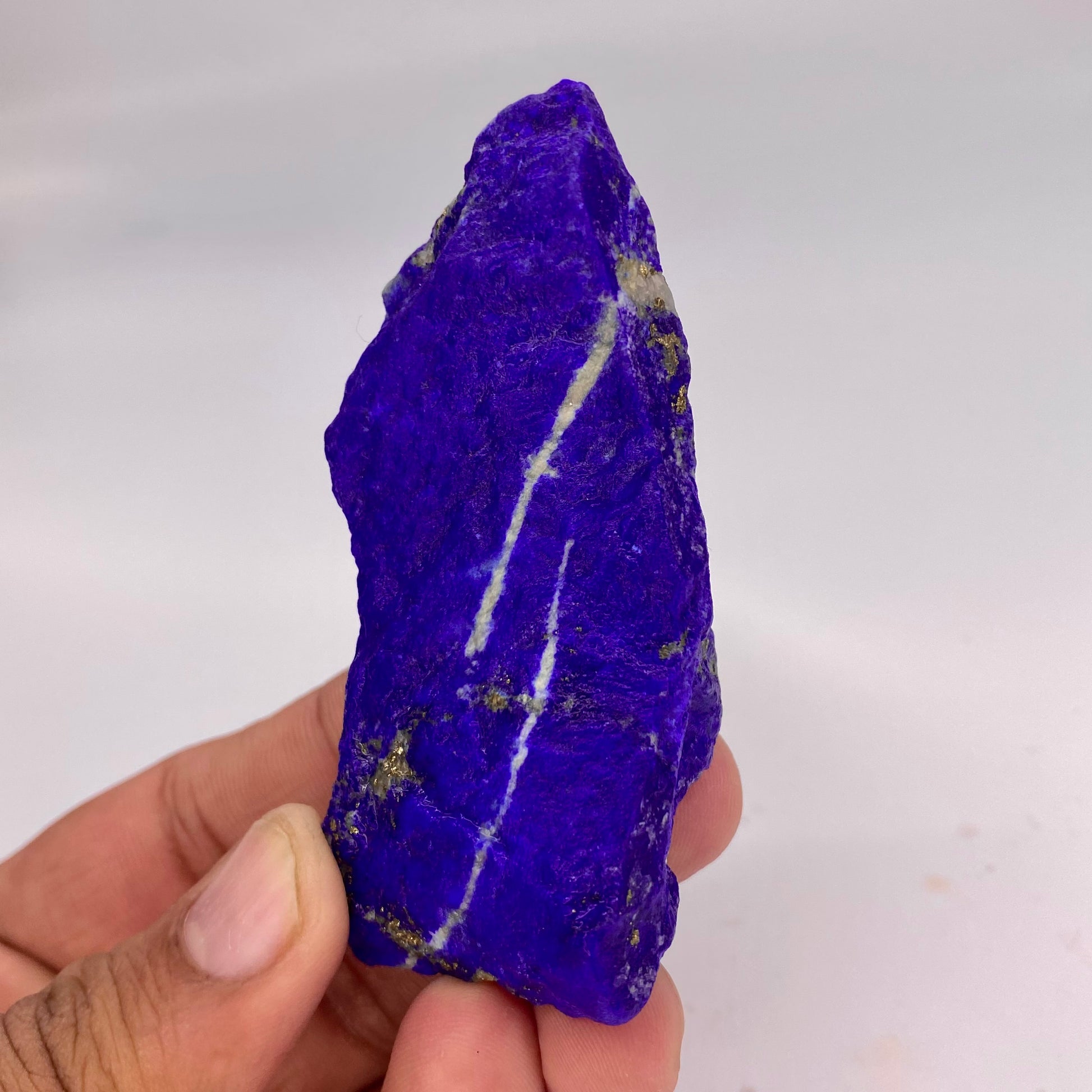 Lapis Lazuli, Lazurite, Afghanistan Minerals, 82g, Rough Gemstone, Royal Blue Lapis, Pyrite Inclusions, Lapidary Rough, Cabinet Specimen