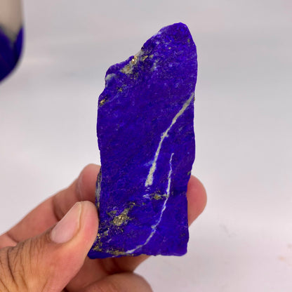 Lapis Lazuli, Lazurite, Afghanistan Minerals, 82g, Rough Gemstone, Royal Blue Lapis, Pyrite Inclusions, Lapidary Rough, Cabinet Specimen