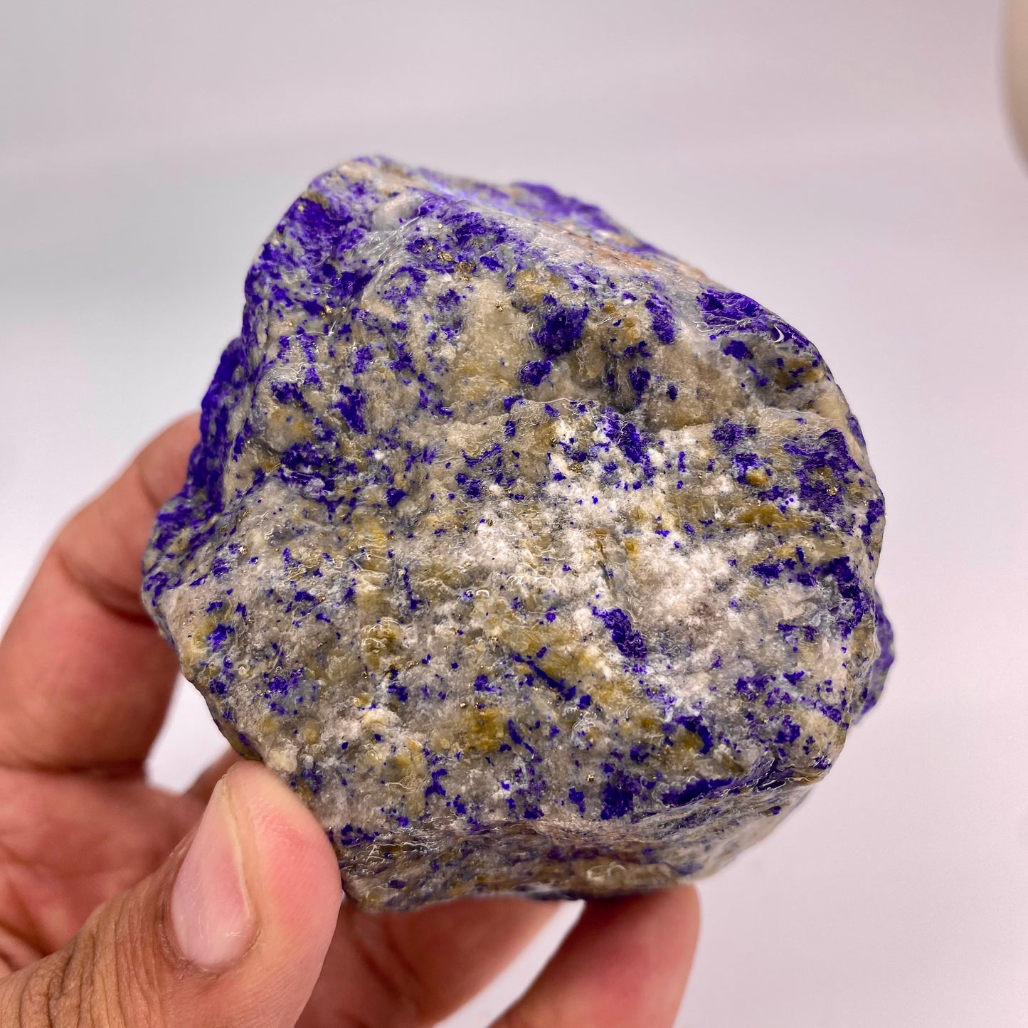 Lapis Lazuli, Lazurite, Afghanistan Minerals, 375g, Rough Gemstone, Royal Blue Lapis, Pyrite Inclusions, Lapidary Rough, Cabinet Specimen