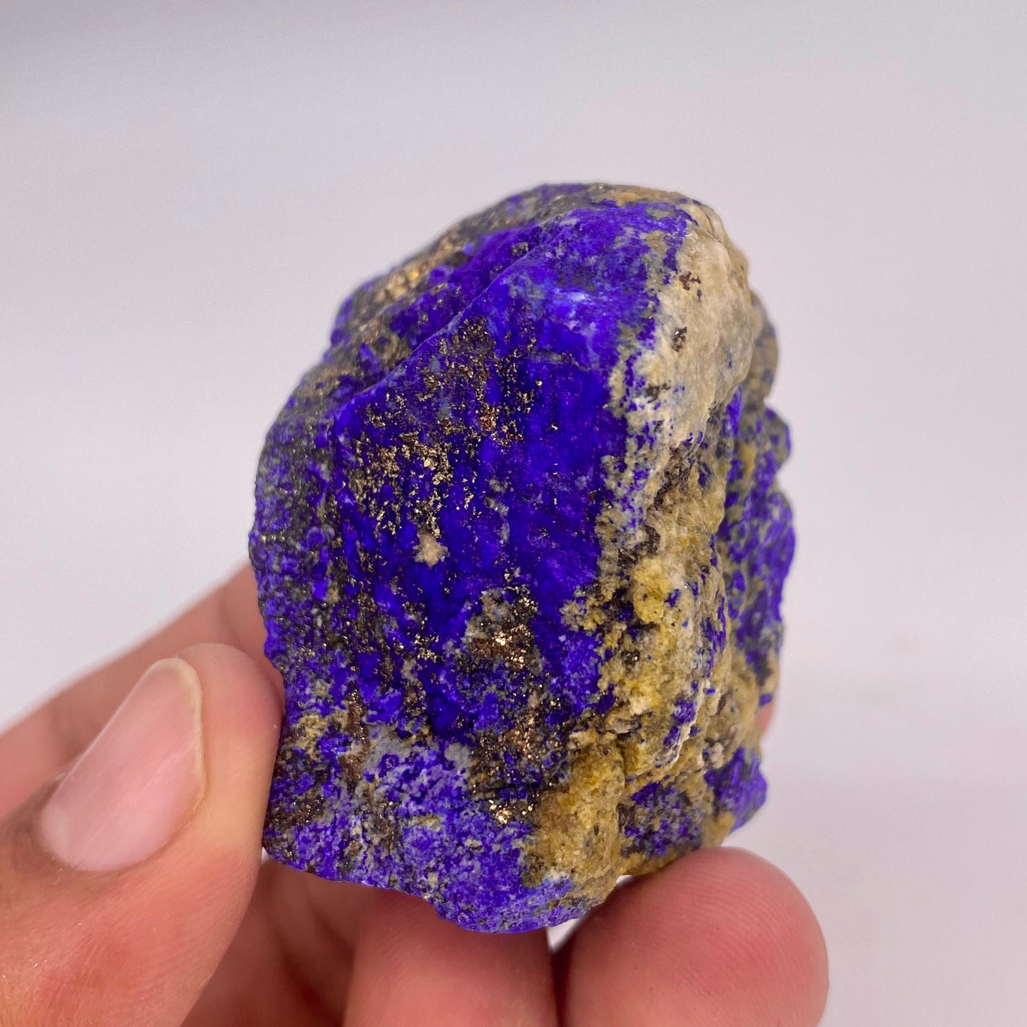 Lapis Lazuli, Lazurite, Afghanistan Minerals, 109g, Rough Gemstone, Royal Blue Lapis, Pyrite Inclusions, Lapidary Rough, Cabinet Specimen