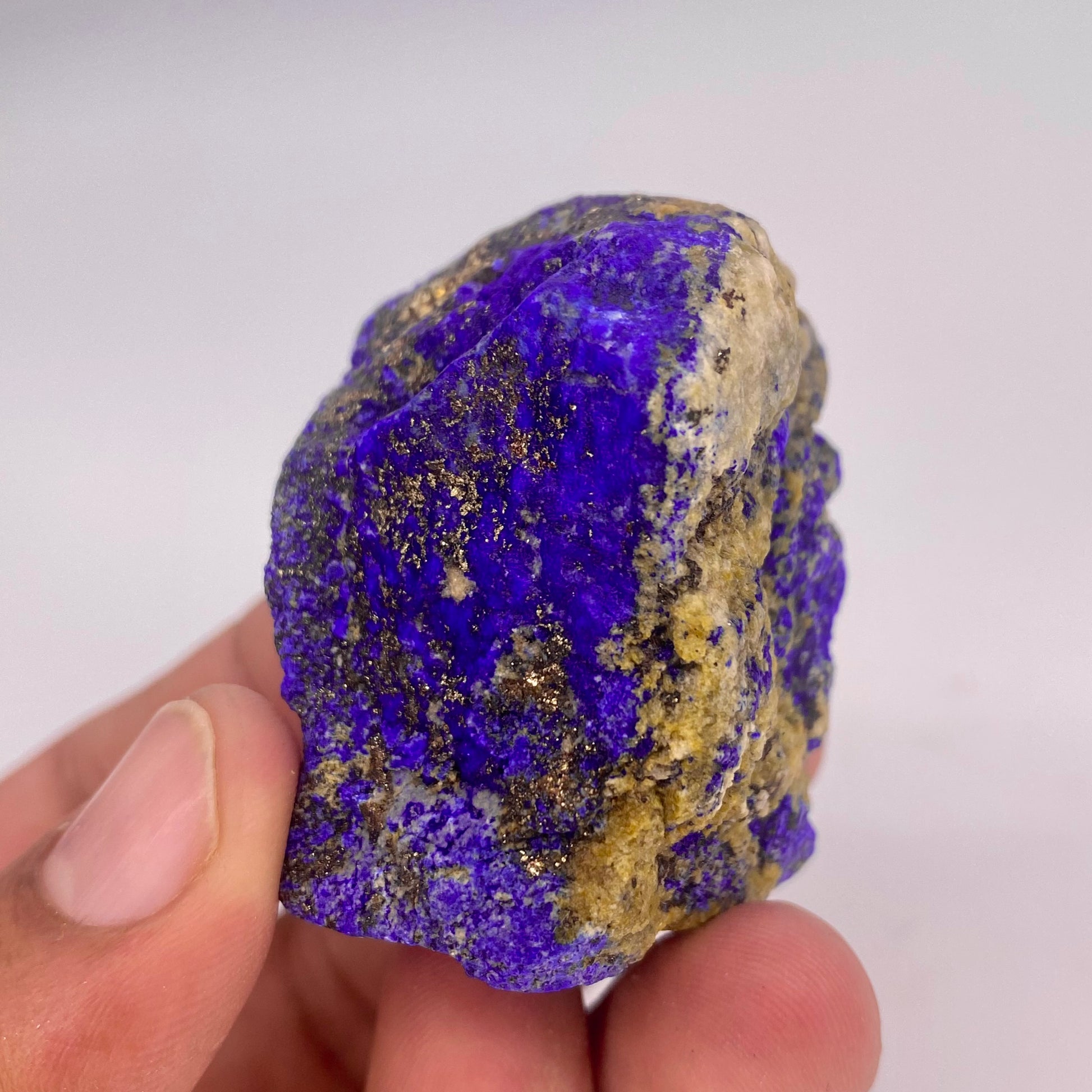 Lapis Lazuli, Lazurite, Afghanistan Minerals, 109g, Rough Gemstone, Royal Blue Lapis, Pyrite Inclusions, Lapidary Rough, Cabinet Specimen