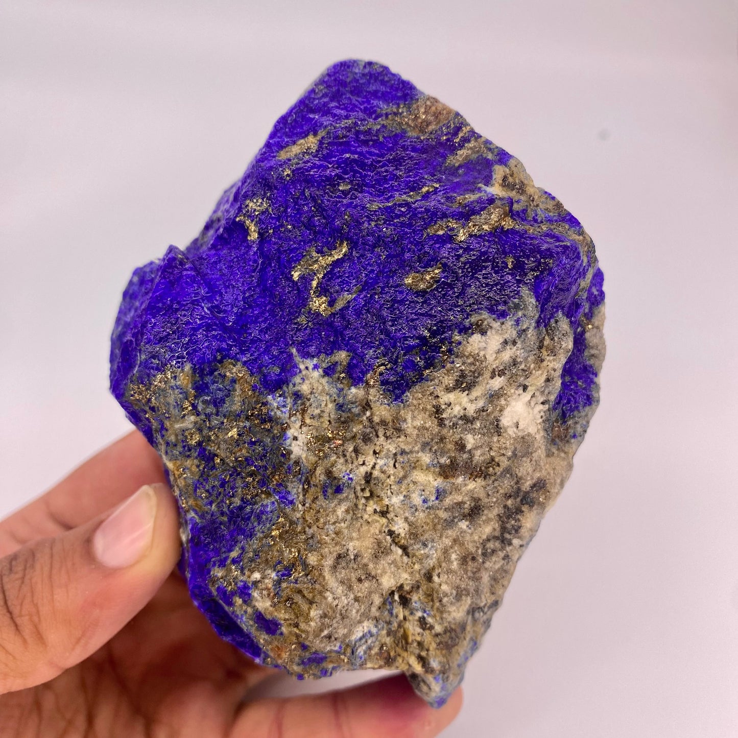 Lapis Lazuli, Lazurite, Afghanistan Minerals, 850g, Rough Gemstone, Royal Blue Lapis, Pyrite Inclusions, Lapidary Rough, Cabinet Specimen