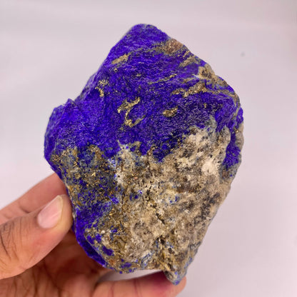 Lapis Lazuli, Lazurite, Afghanistan Minerals, 850g, Rough Gemstone, Royal Blue Lapis, Pyrite Inclusions, Lapidary Rough, Cabinet Specimen
