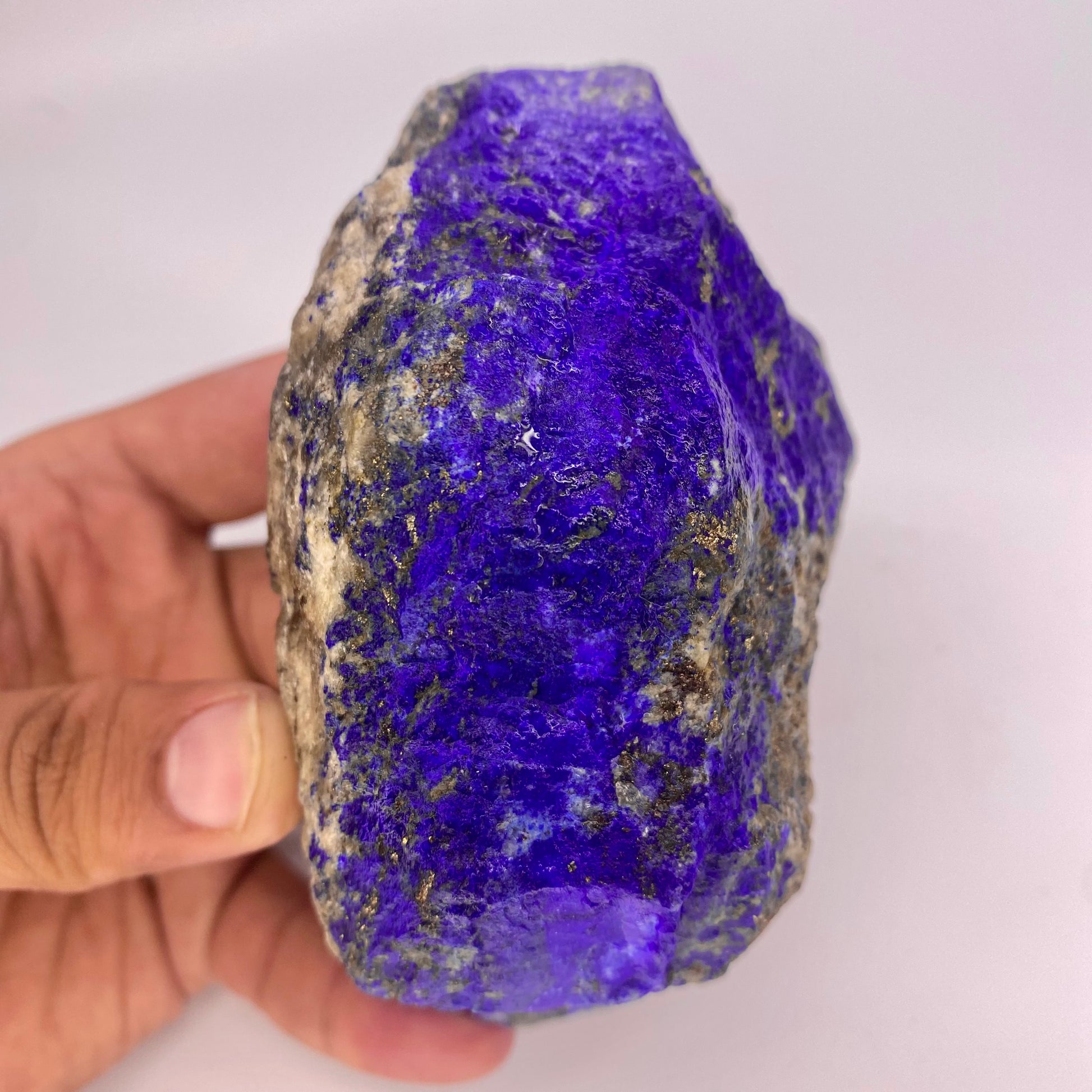 Lapis Lazuli, Lazurite, Afghanistan Minerals, 850g, Rough Gemstone, Royal Blue Lapis, Pyrite Inclusions, Lapidary Rough, Cabinet Specimen