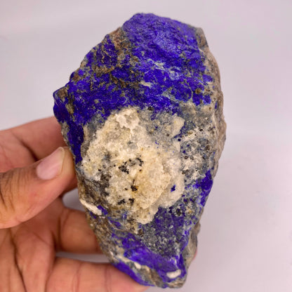 Lapis Lazuli, Lazurite, Afghanistan Minerals, 850g, Rough Gemstone, Royal Blue Lapis, Pyrite Inclusions, Lapidary Rough, Cabinet Specimen
