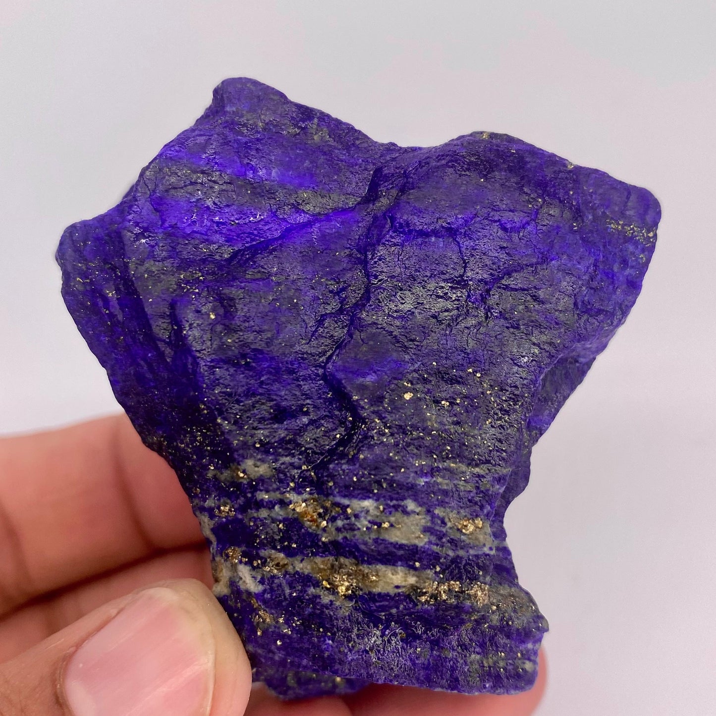 Lapis Lazuli, Lazurite, Afghanistan Minerals, 166g, Rough Gemstone, Royal Blue Lapis, Pyrite Inclusions, Lapidary Rough, Cabinet Specimen