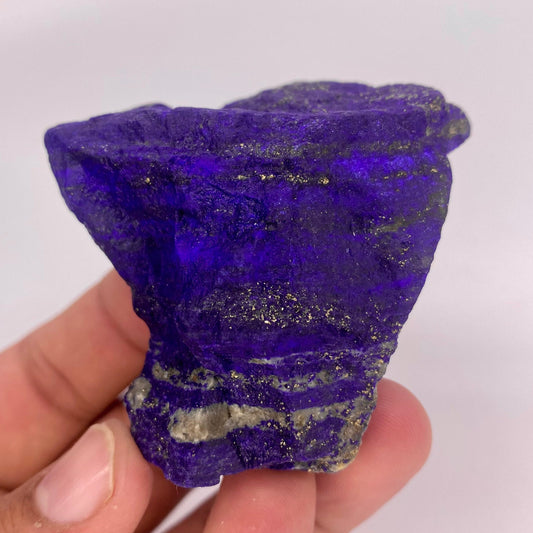 Lapis Lazuli, Lazurite, Afghanistan Minerals, 166g, Rough Gemstone, Royal Blue Lapis, Pyrite Inclusions, Lapidary Rough, Cabinet Specimen