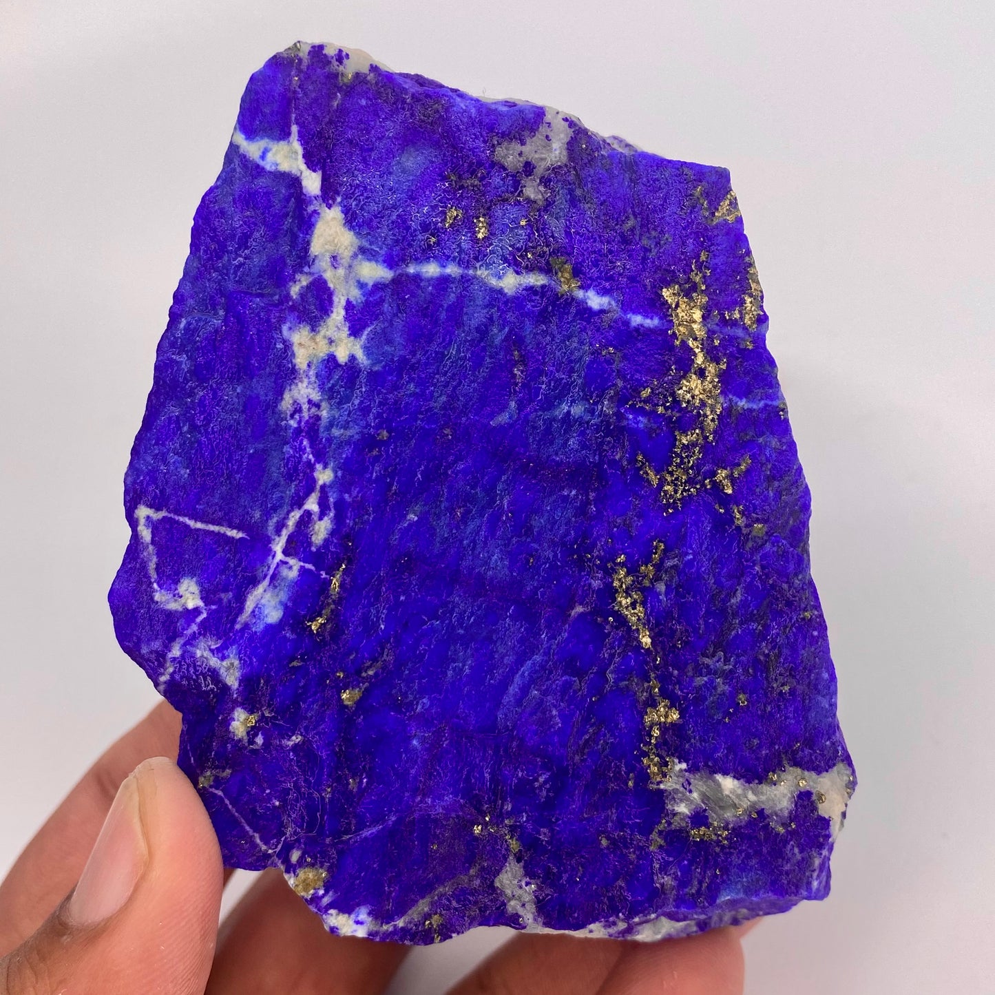 Lapis Lazuli, Lazurite, Afghanistan Minerals, 343g, Rough Gemstone, Royal Blue Lapis, Pyrite Inclusions, Lapidary Rough, Cabinet Specimen
