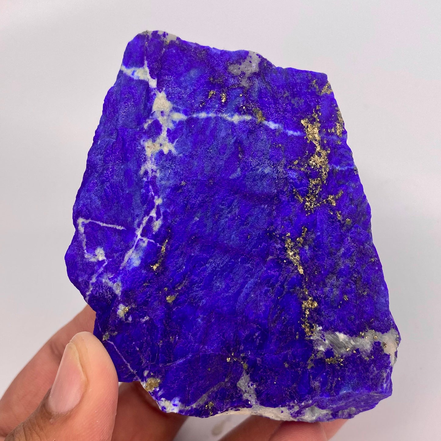 Lapis Lazuli, Lazurite, Afghanistan Minerals, 343g, Rough Gemstone, Royal Blue Lapis, Pyrite Inclusions, Lapidary Rough, Cabinet Specimen