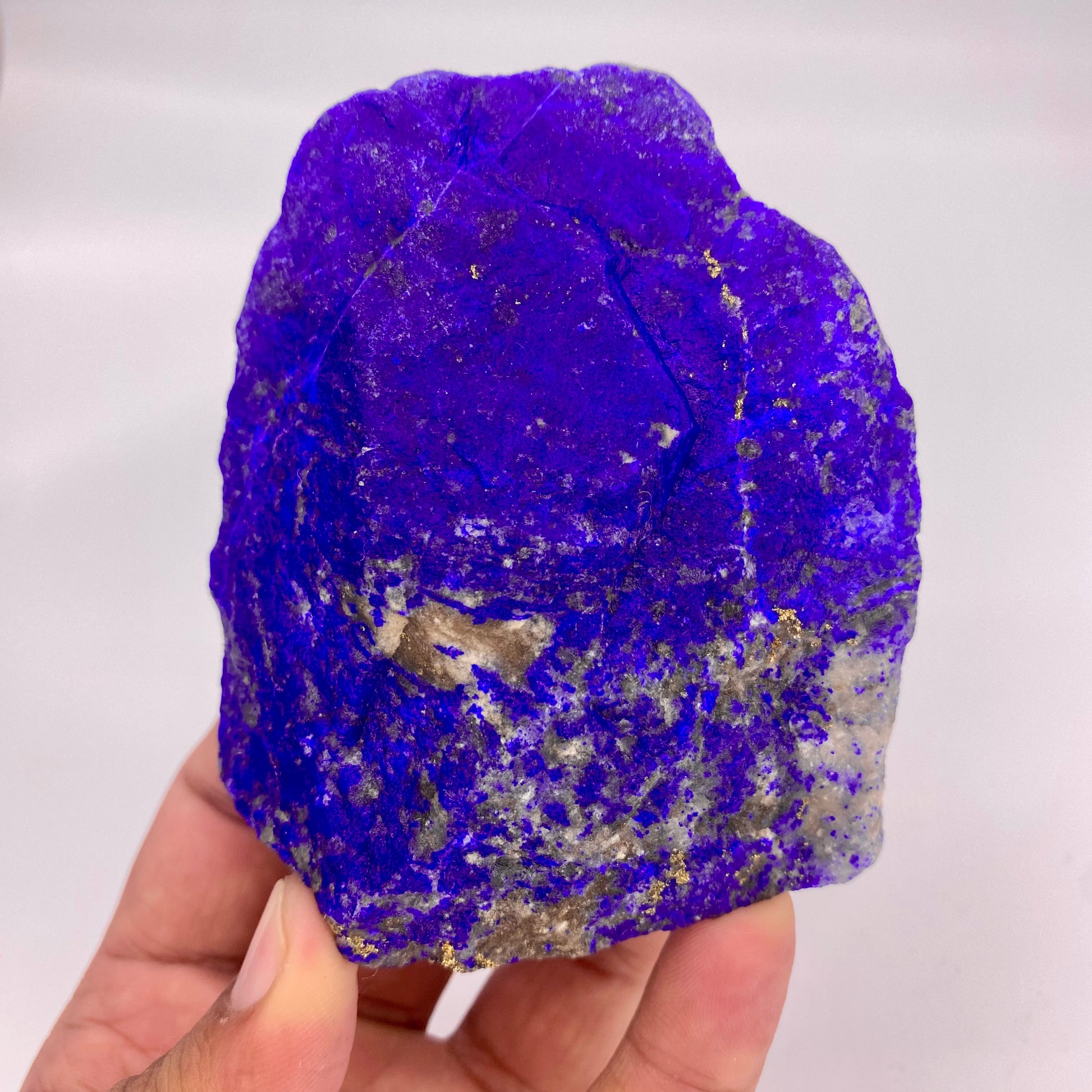 Lapis Lazuli, Lazurite, Afghanistan Minerals, 386g, Rough Gemstone, Royal Blue Lapis, Pyrite Inclusions, Lapidary Rough, Cabinet Specimen