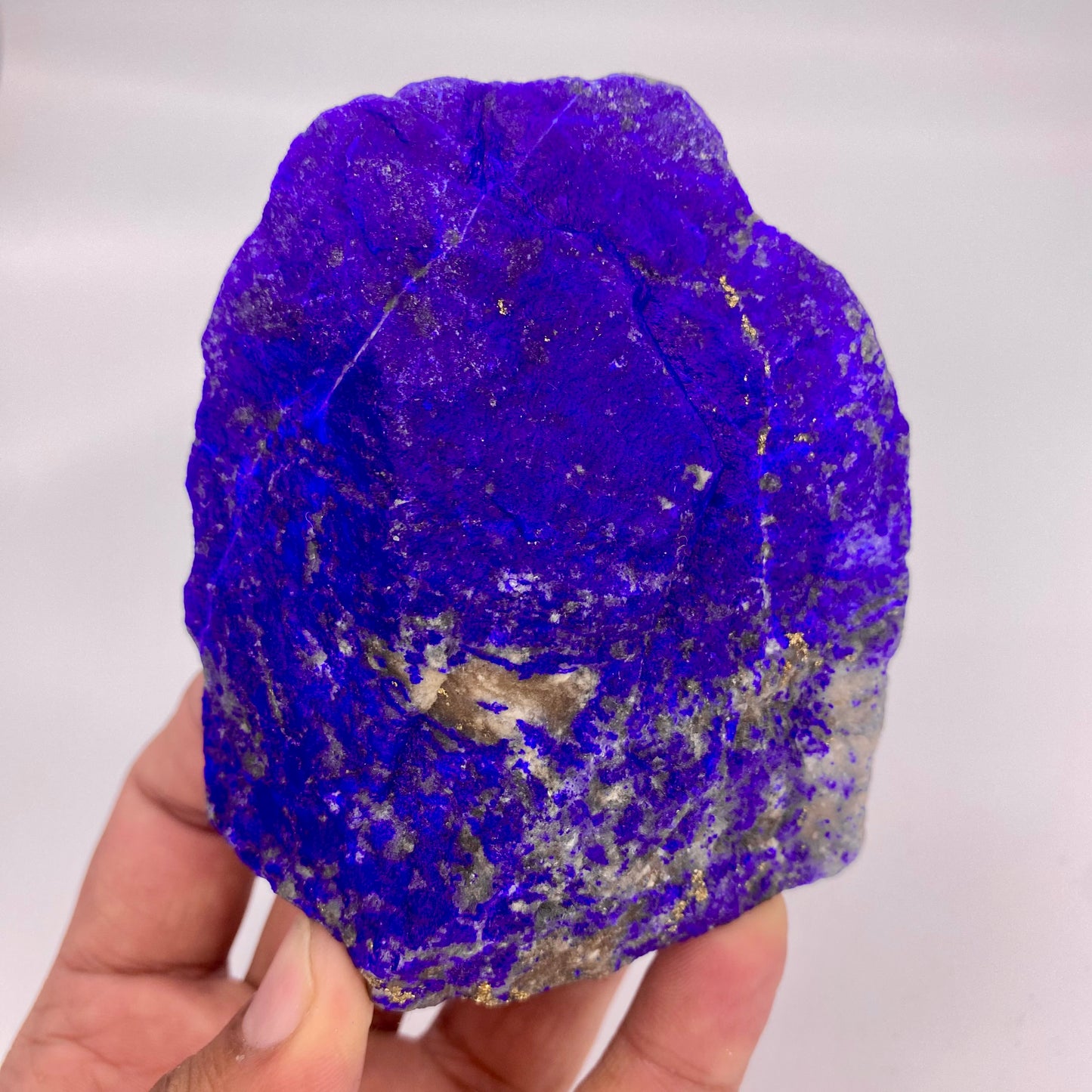 Lapis Lazuli, Lazurite, Afghanistan Minerals, 386g, Rough Gemstone, Royal Blue Lapis, Pyrite Inclusions, Lapidary Rough, Cabinet Specimen