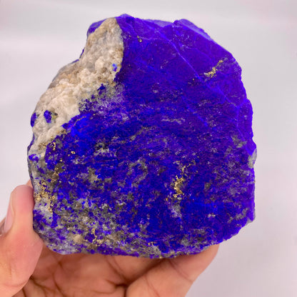 Lapis Lazuli, Lazurite, Afghanistan Minerals, 386g, Rough Gemstone, Royal Blue Lapis, Pyrite Inclusions, Lapidary Rough, Cabinet Specimen
