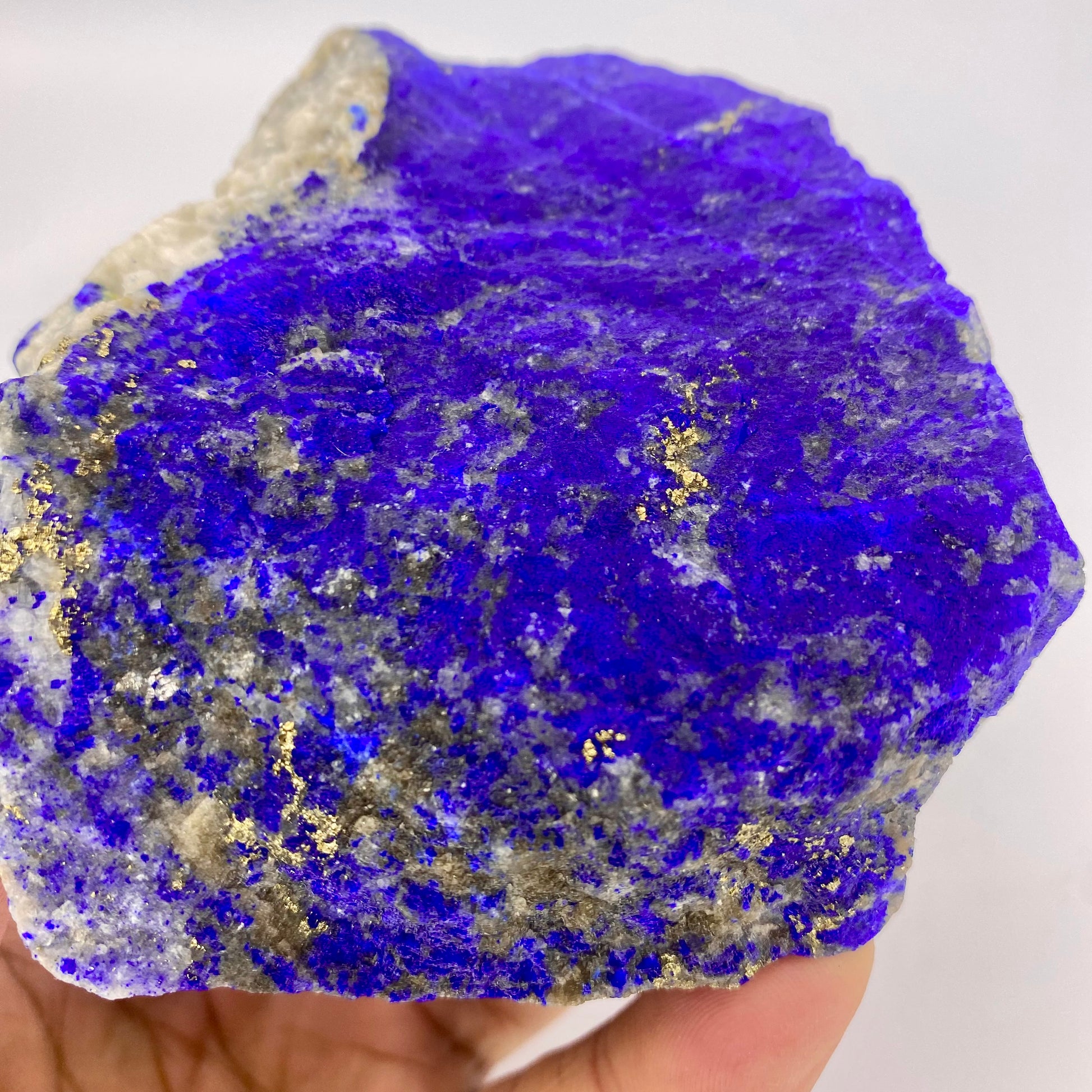 Lapis Lazuli, Lazurite, Afghanistan Minerals, 386g, Rough Gemstone, Royal Blue Lapis, Pyrite Inclusions, Lapidary Rough, Cabinet Specimen