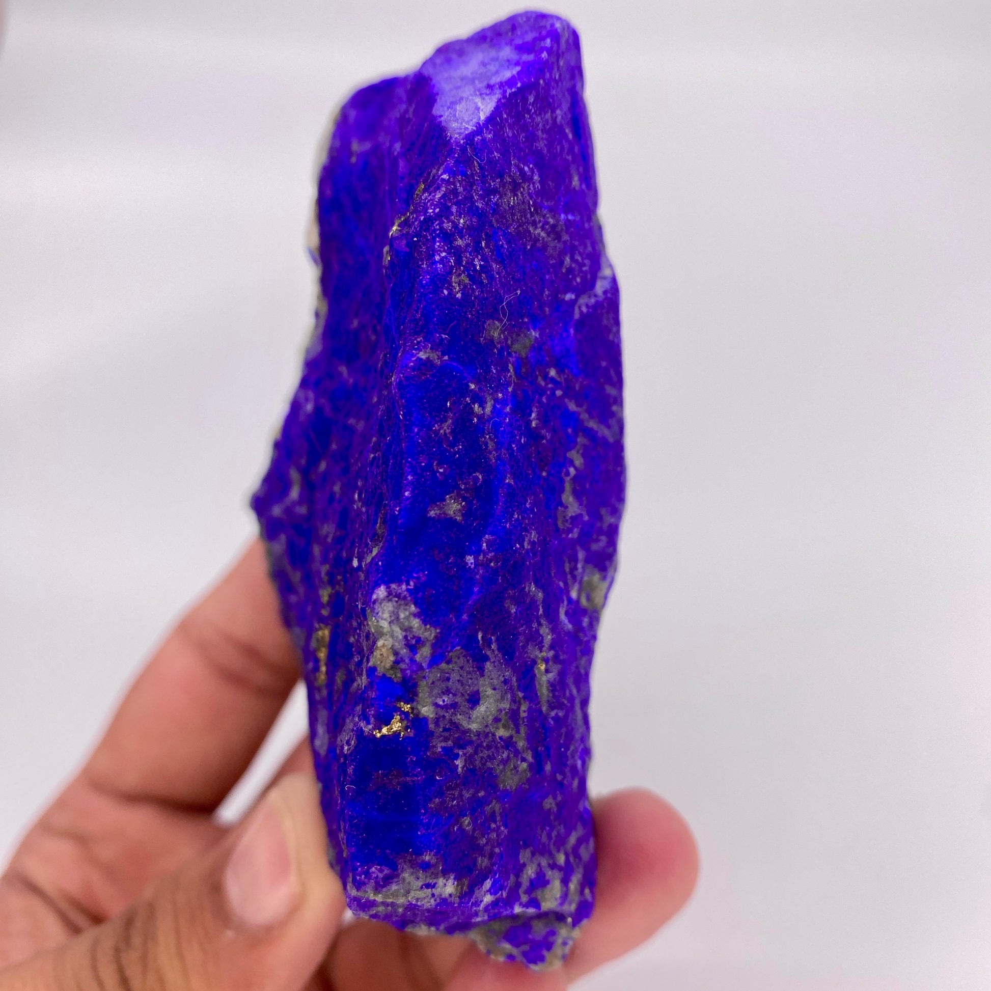 Lapis Lazuli, Lazurite, Afghanistan Minerals, 386g, Rough Gemstone, Royal Blue Lapis, Pyrite Inclusions, Lapidary Rough, Cabinet Specimen