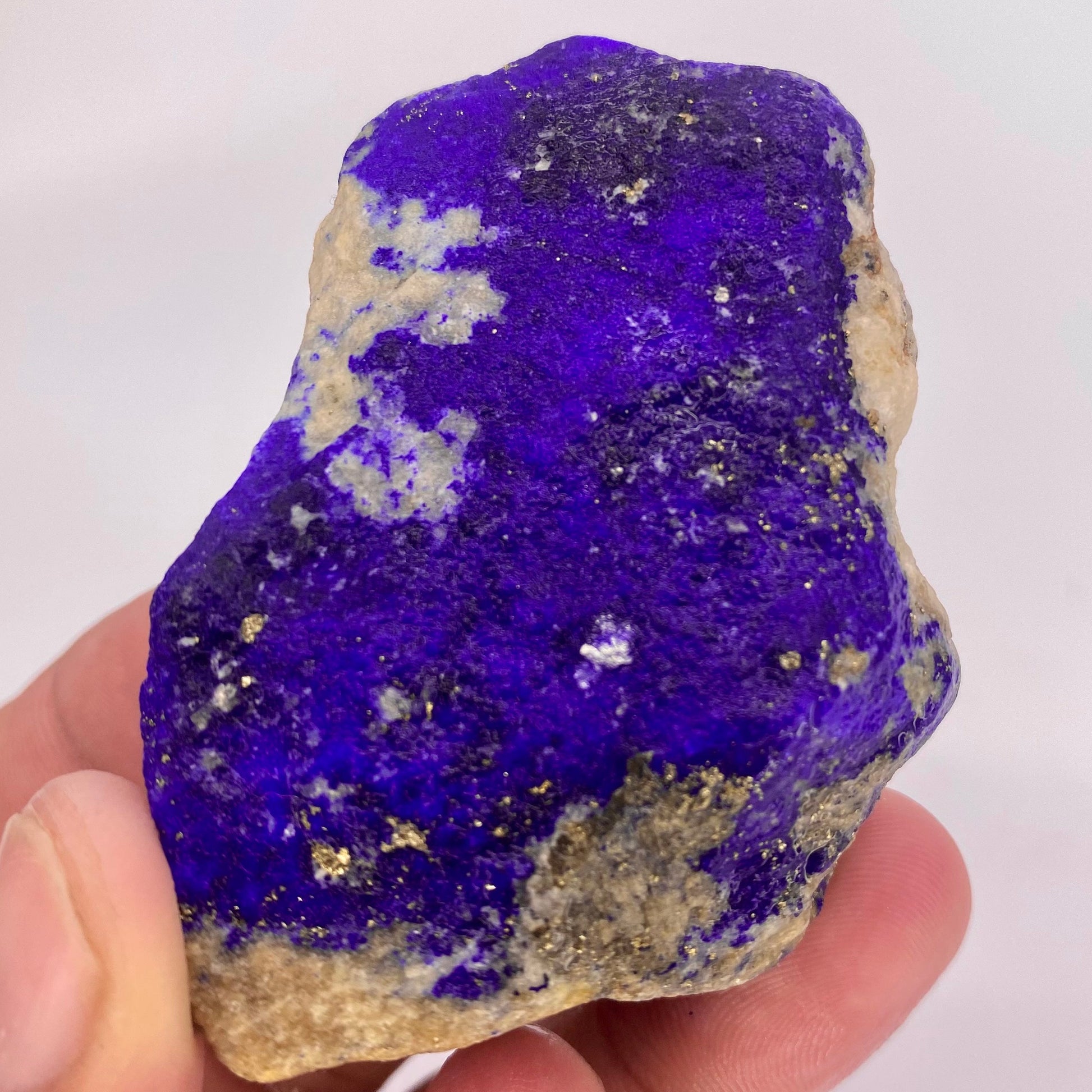 Lapis Lazuli, Lazurite, Afghanistan Minerals, 95g, Rough Gemstone, Royal Blue Lapis, Pyrite Inclusions, Lapidary Rough, Cabinet Specimen