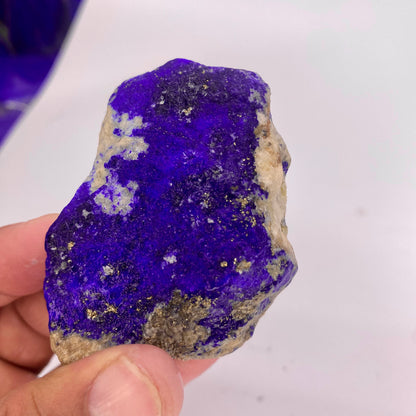 Lapis Lazuli, Lazurite, Afghanistan Minerals, 95g, Rough Gemstone, Royal Blue Lapis, Pyrite Inclusions, Lapidary Rough, Cabinet Specimen