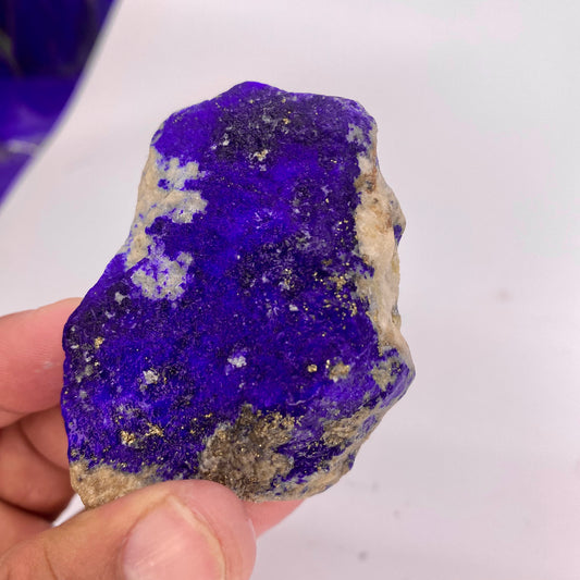 Lapis Lazuli, Lazurite, Afghanistan Minerals, 95g, Rough Gemstone, Royal Blue Lapis, Pyrite Inclusions, Lapidary Rough, Cabinet Specimen
