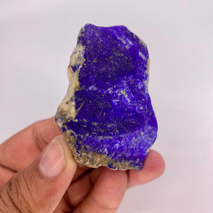 Lapis Lazuli, Lazurite, Afghanistan Minerals, 95g, Rough Gemstone, Royal Blue Lapis, Pyrite Inclusions, Lapidary Rough, Cabinet Specimen