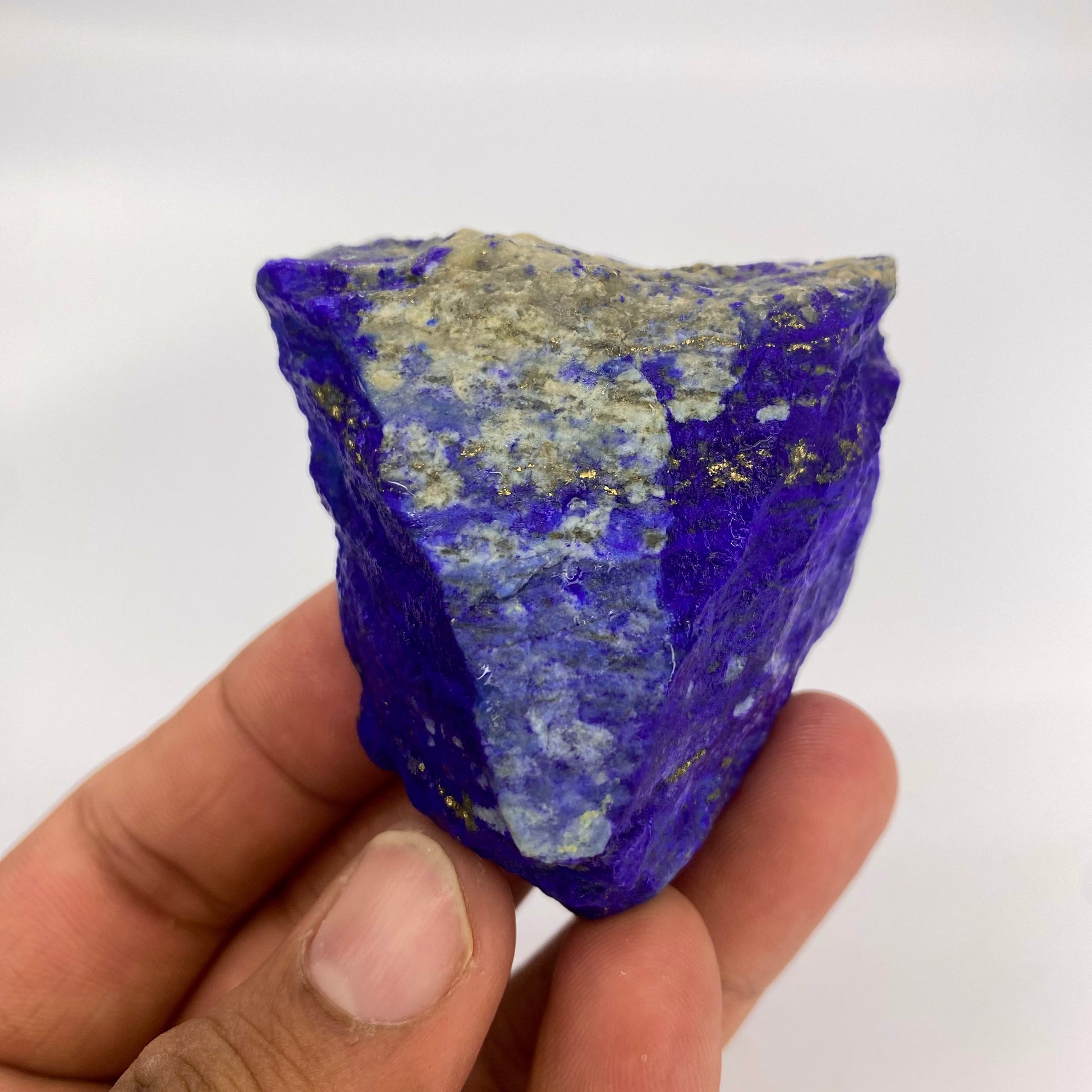 Lapis Lazuli, Lazurite, Afghanistan Minerals, 115g, Rough Gemstone, Royal Blue Lapis, Pyrite Inclusions, Lapidary Rough, Cabinet Specimen