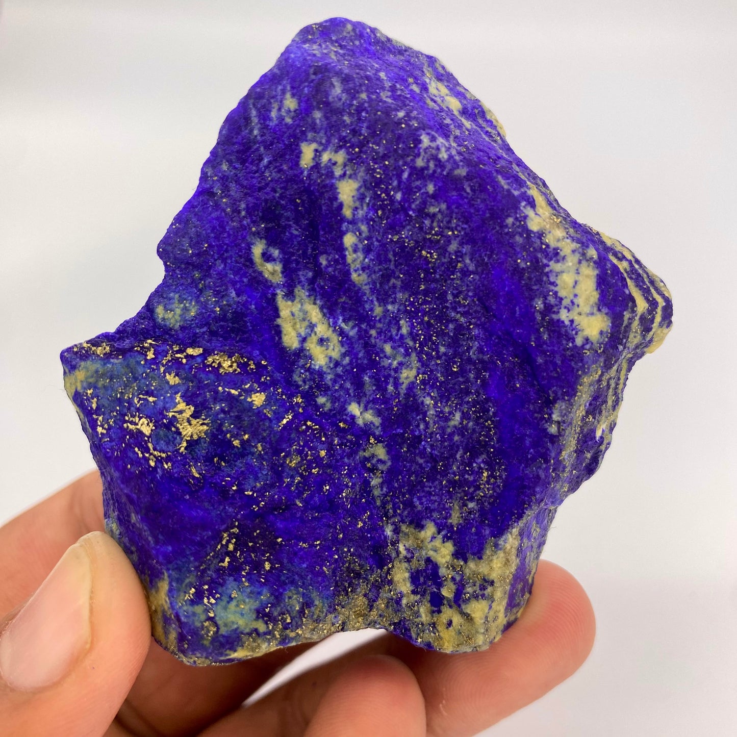 Lapis Lazuli, Lazurite, Afghanistan Minerals, 650g, Rough Gemstone, Royal Blue Lapis, Pyrite Inclusions, Lapidary Rough, Cabinet Specimen