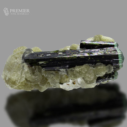 Blue Cap Tourmaline Crystal on Quartz - Pakistan