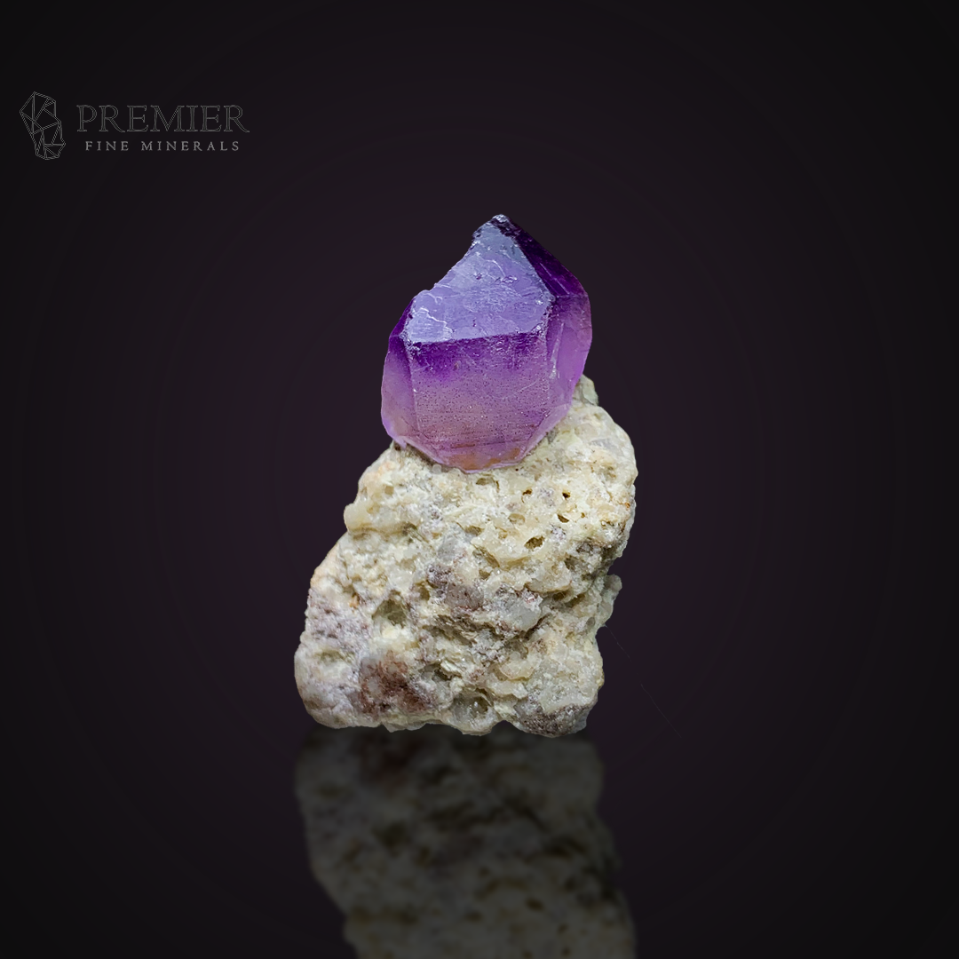 Amethyst, Quartz, Crystal Cluster, 36 Grams, 180 Carats, Afghanistan Mineral, Purple Crystal, On Matrix, Crown Chakra, Collector Specimen, Miniature Specimen, Silica, Healing Crystal