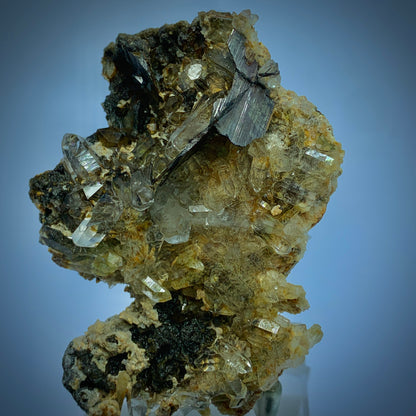 Brookite Crystal, Quartz Cluster, 345 Carats, Rare Mineral, Pakistan Mineral, Brookite on Quartz, Collector Specimen, High Energy, Investment Stone, Mineral Association, Crystal Dimensions, Natural Specimen