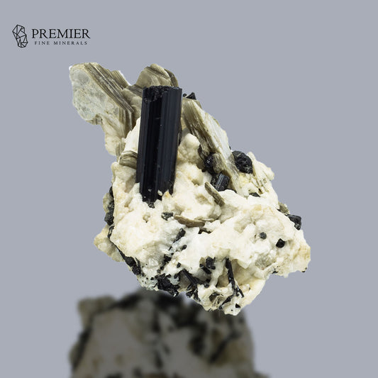 Black Tourmaline Cluster on Matrix from Pakistan