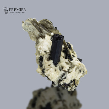 Black Tourmaline Cluster on Matrix from Pakistan