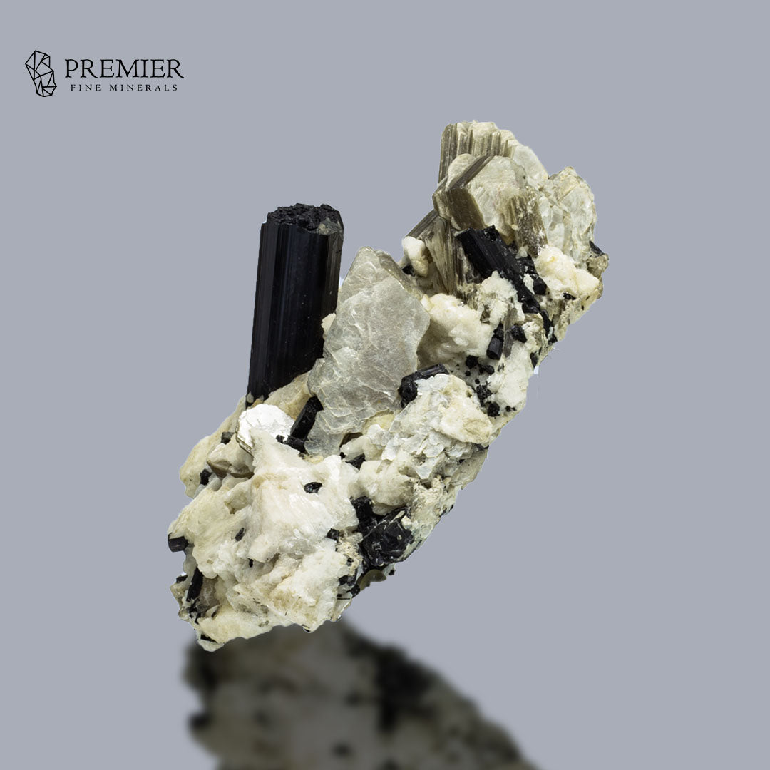 Black Tourmaline Cluster on Matrix from Pakistan