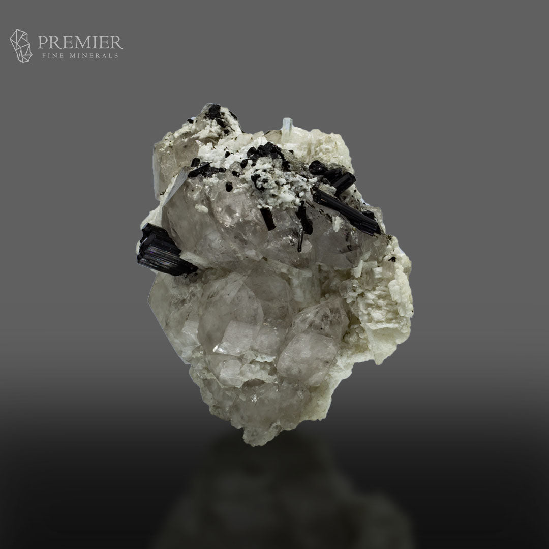 Schorl, Quartz and Aquamarine on Feldspar - Pakistan
