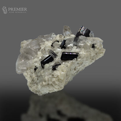 Schorl and Quartz Cluster on Feldspar from Pakistan