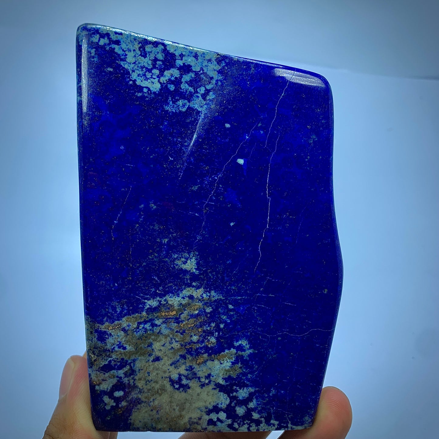 Lapis Lazuli Polished, 550g Lapis, Royal Blue, Afghan Lapis, Polished Slab, Freeform Stone, Healing Stone, Third Eye Chakra, Golden Pyrite, Display Decor
