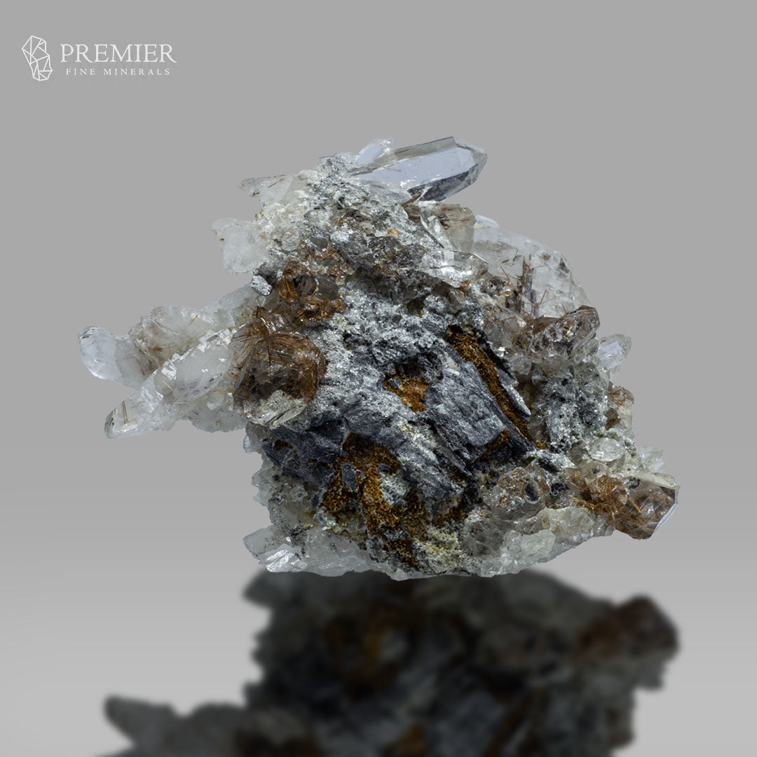 Rutile Quartz Cluster on Matrix Large Specimen - Pakistan