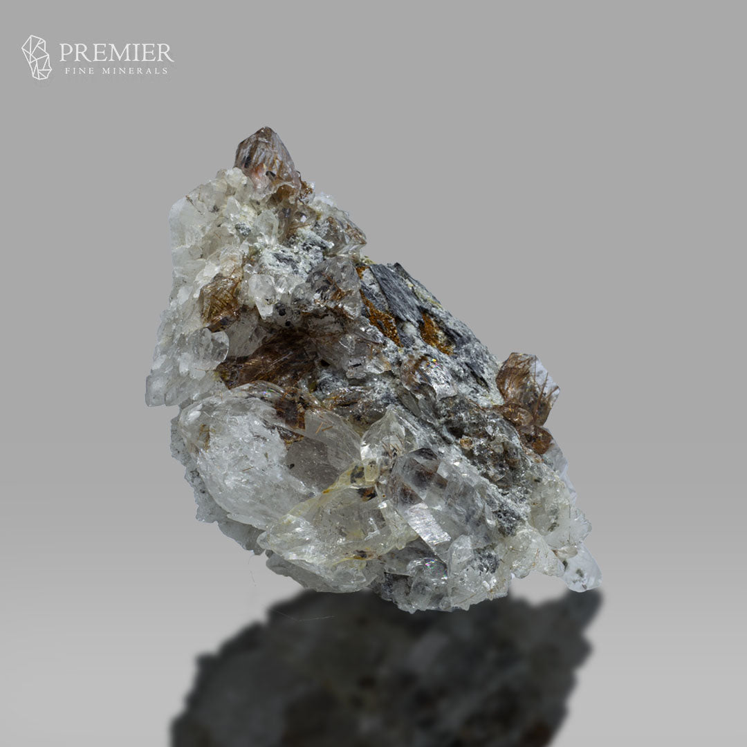 Rutile Quartz Cluster on Matrix Large Specimen - Pakistan