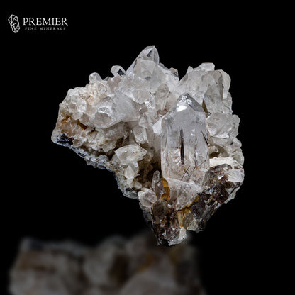Golden Rutile Quartz Cluster on Matrix – Natural Pakistan